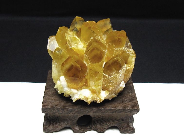 黄水晶 イエロークォーツ クラスター  [t802-6323] 1枚目