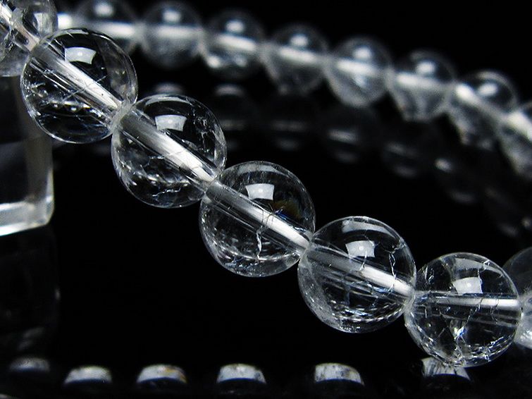 クラック水晶 ブレスレット 9mm [t82-10487] 3枚目