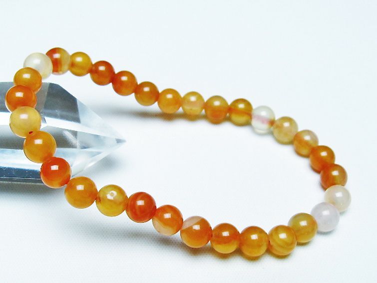 アゲート ブレスレット 6mm [t85-10691] 1枚目