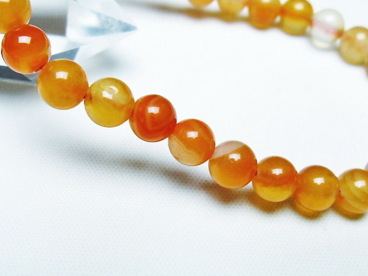 アゲート ブレスレット 6mm [t85-10691] 3枚目