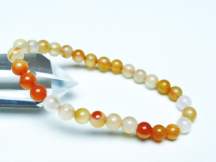 アゲート ブレスレット 6mm [t85-10695] 1枚目