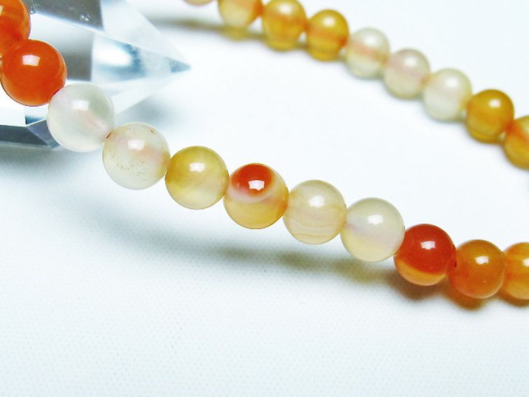 アゲート ブレスレット 6mm [t85-10695] 3枚目