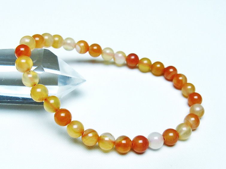 アゲート ブレスレット 6mm [t85-10697] 1枚目