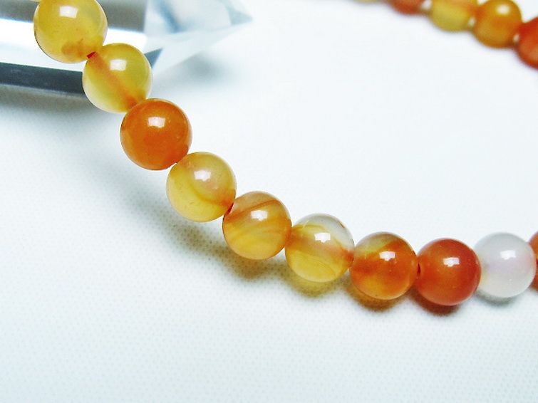 アゲート ブレスレット 6mm [t85-10697] 3枚目