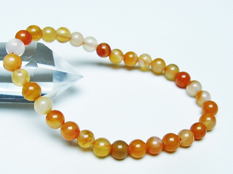 アゲート ブレスレット 6mm [t85-10702] 1枚目