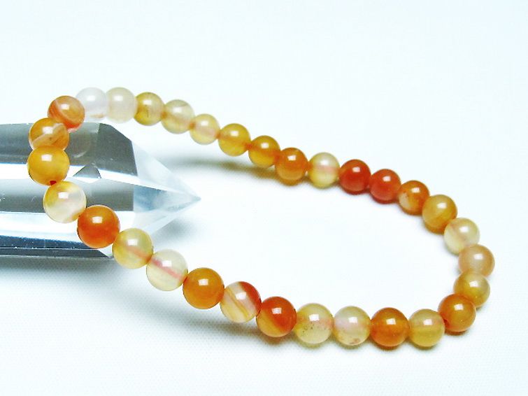 アゲート ブレスレット 6mm [t85-10705] 1枚目