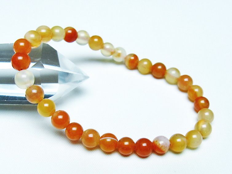 アゲート ブレスレット 6mm [t85-10709] 1枚目