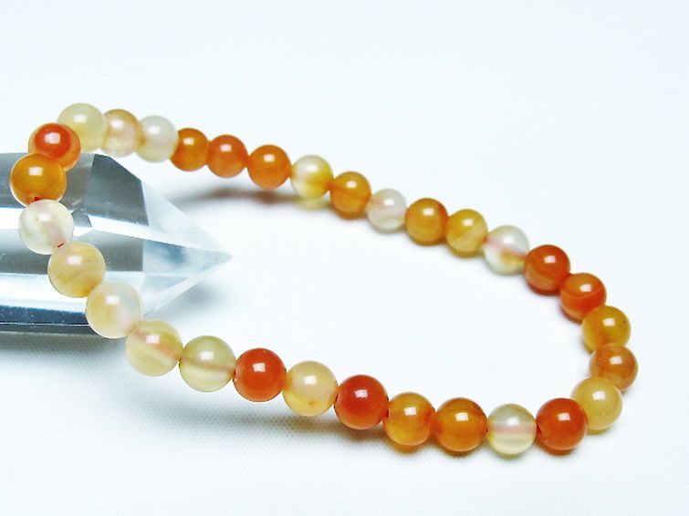 アゲート ブレスレット 6mm [t85-10713] 1枚目