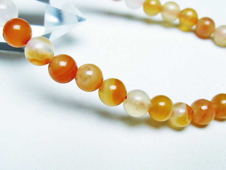 アゲート ブレスレット 6mm [t85-10714] 3枚目