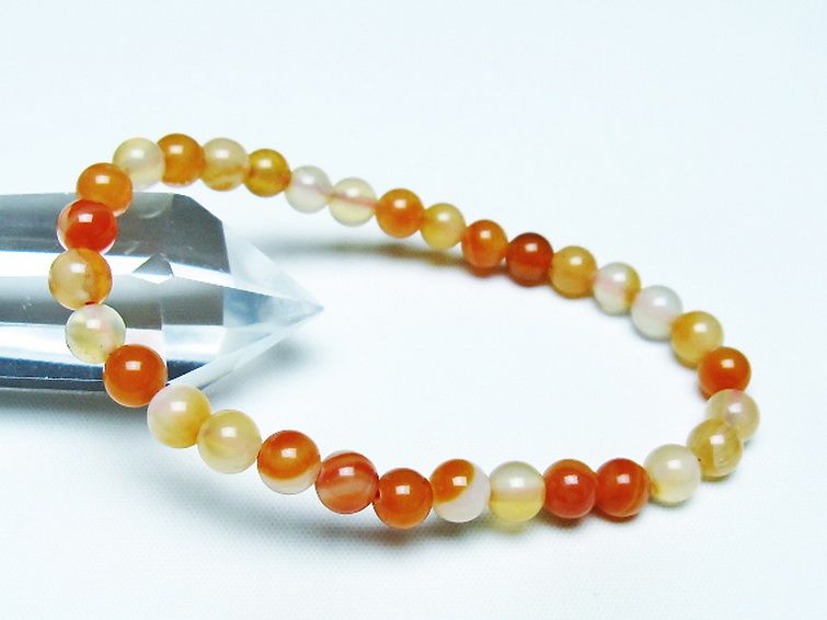 アゲート ブレスレット 6mm [t85-10715] 1枚目