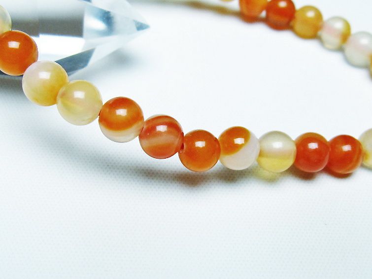 アゲート ブレスレット 6mm [t85-10715] 3枚目