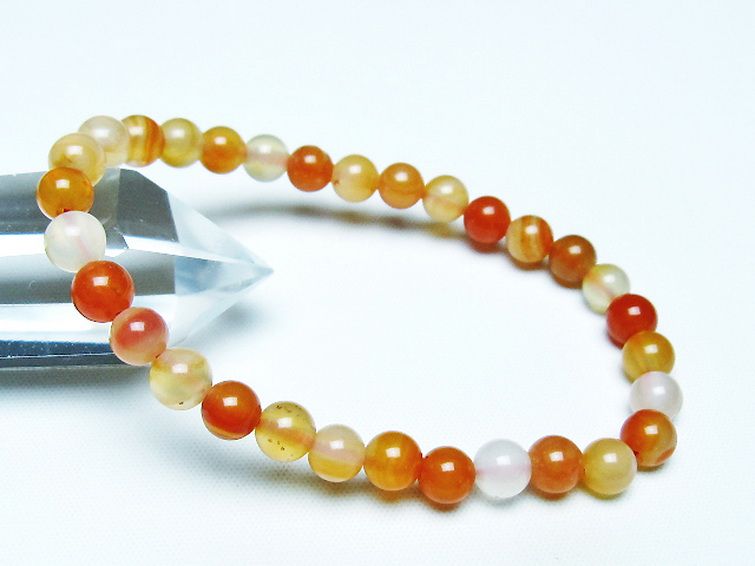 アゲート ブレスレット 6mm [t85-10720] 1枚目