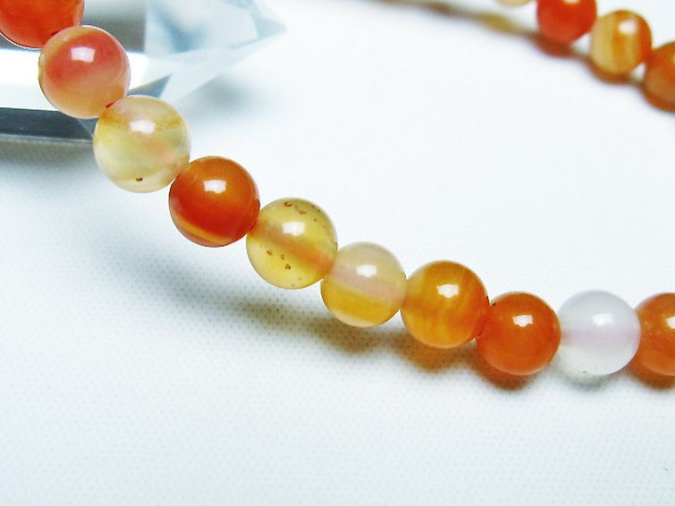 アゲート ブレスレット 6mm [t85-10720] 3枚目