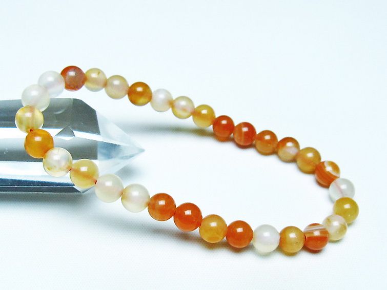 アゲート ブレスレット 6mm [T85-10721] 1枚目