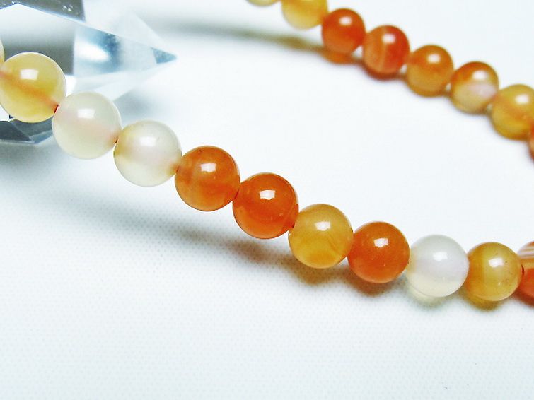 アゲート ブレスレット 6mm [T85-10721] 3枚目