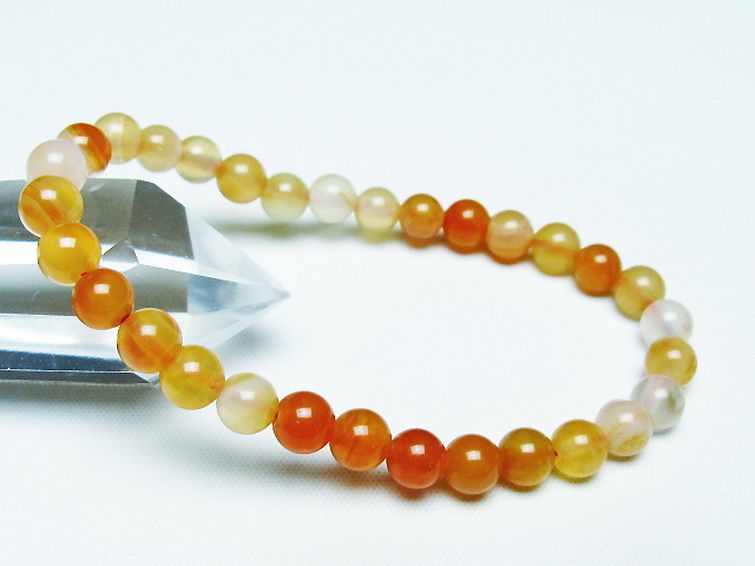 アゲート ブレスレット 6mm [t85-10725] 1枚目