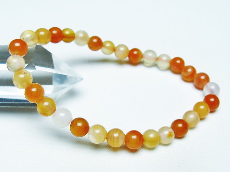 アゲート ブレスレット 6mm [t85-10726] 1枚目