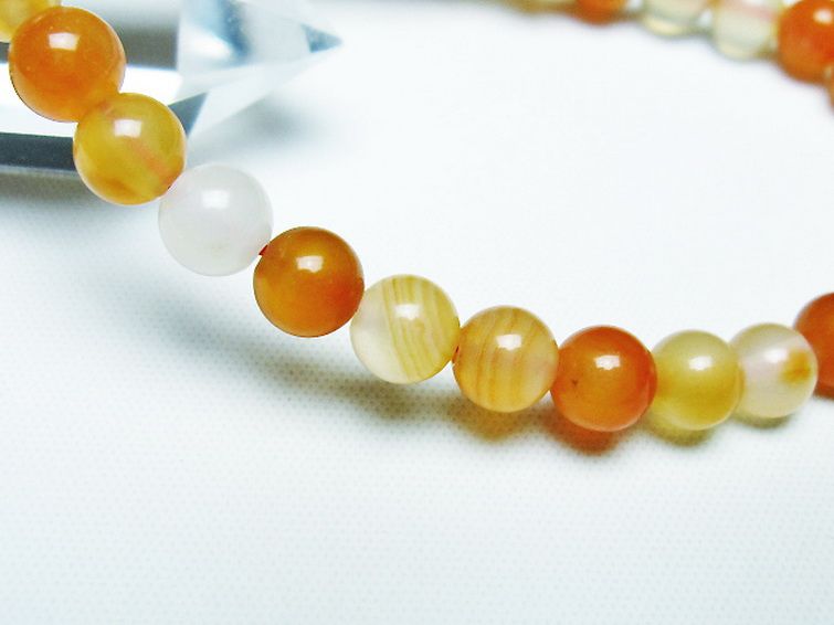 アゲート ブレスレット 6mm [t85-10726] 3枚目