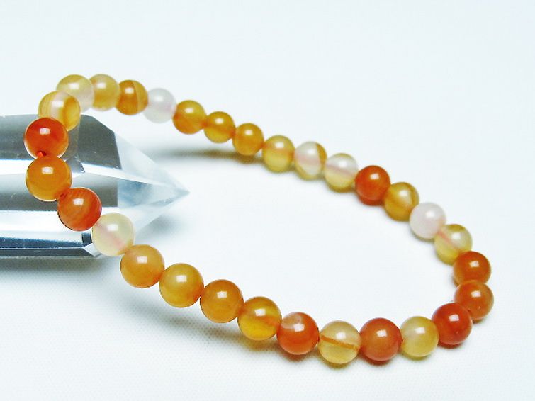 アゲート ブレスレット 6mm [t85-10730] 1枚目