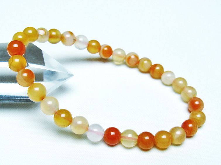 アゲート ブレスレット 6mm [t85-10734] 1枚目