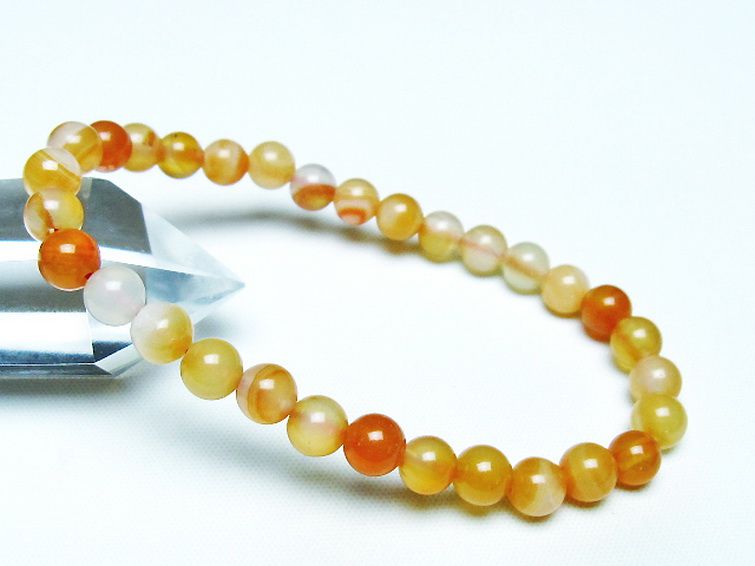 アゲート ブレスレット 6mm [t85-10735] 1枚目