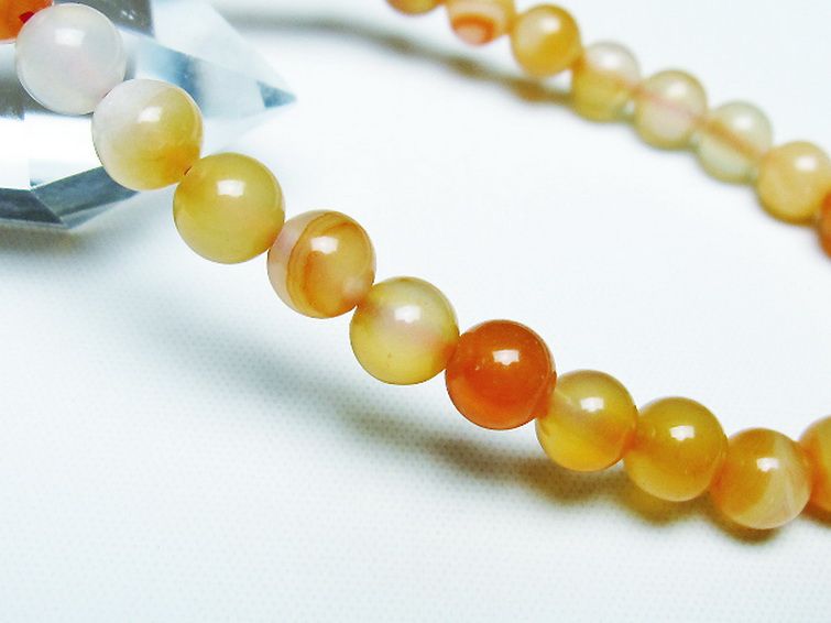 アゲート ブレスレット 6mm [t85-10735] 3枚目