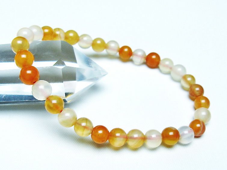 アゲート ブレスレット 6mm [t85-10741] 1枚目