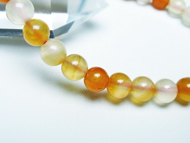 アゲート ブレスレット 6mm [t85-10741] 3枚目