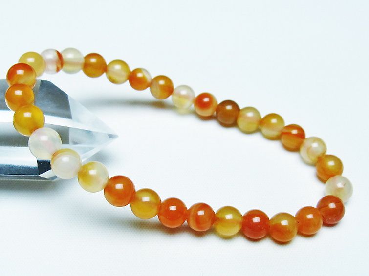 アゲート ブレスレット 6mm [t85-10744] 1枚目