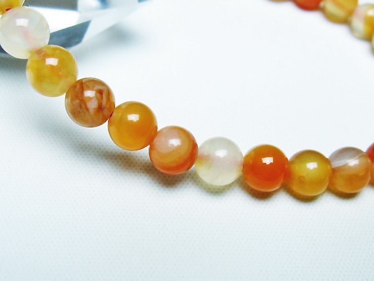 アゲート ブレスレット 6mm [T85-10745] 3枚目