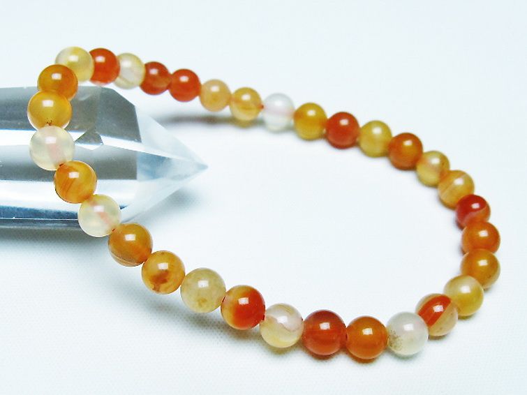 アゲート ブレスレット 6mm [t85-10750] 1枚目