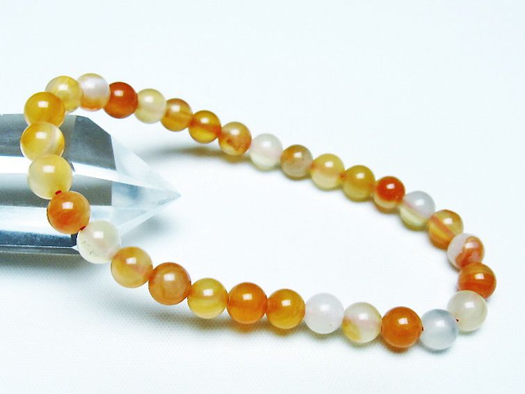 アゲート ブレスレット 6mm [t85-10756] 1枚目