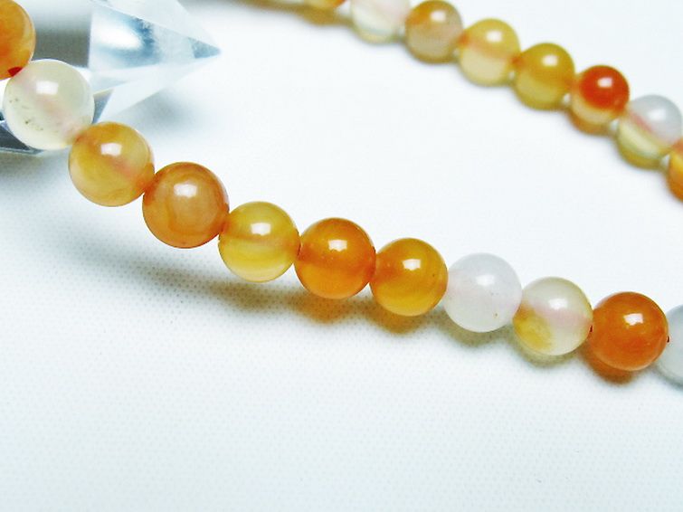 アゲート ブレスレット 6mm [t85-10756] 3枚目