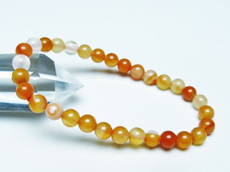 アゲート ブレスレット 6mm [t85-10757] 1枚目