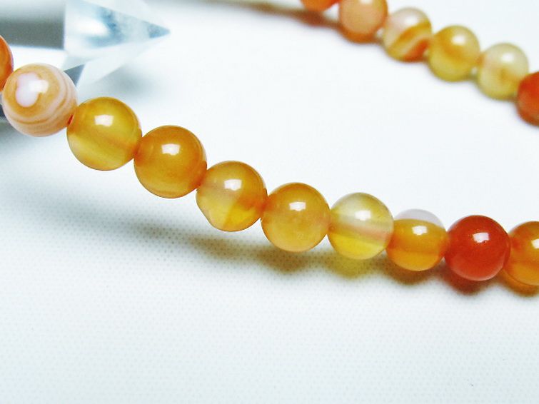 アゲート ブレスレット 6mm [t85-10757] 3枚目