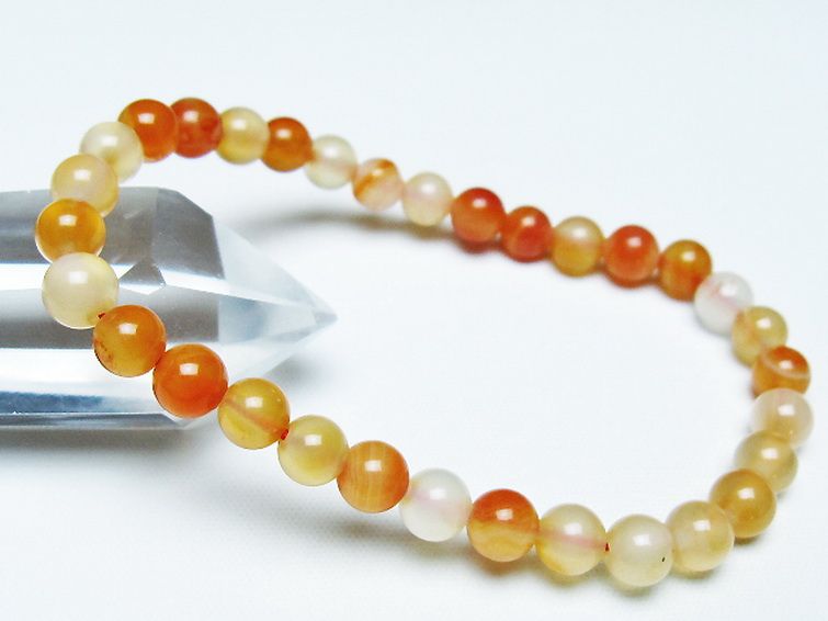 アゲート ブレスレット 6mm [T85-10951] 1枚目