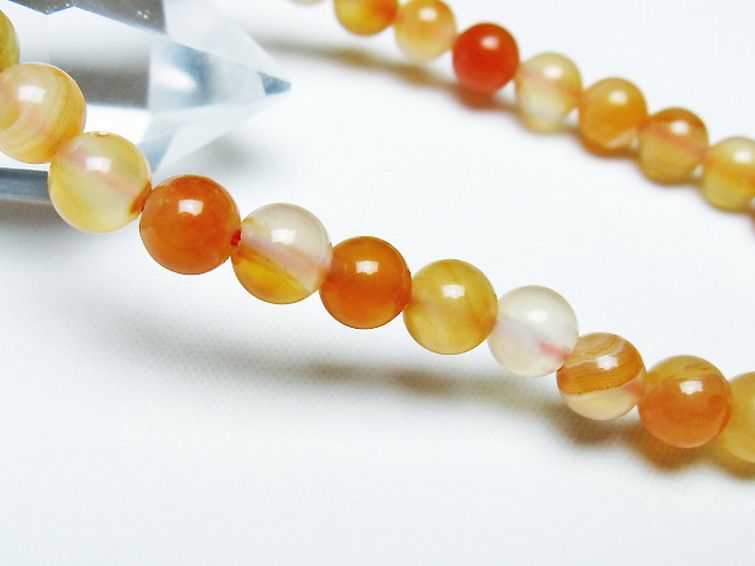 アゲート ブレスレット 6mm [t85-10958] 3枚目