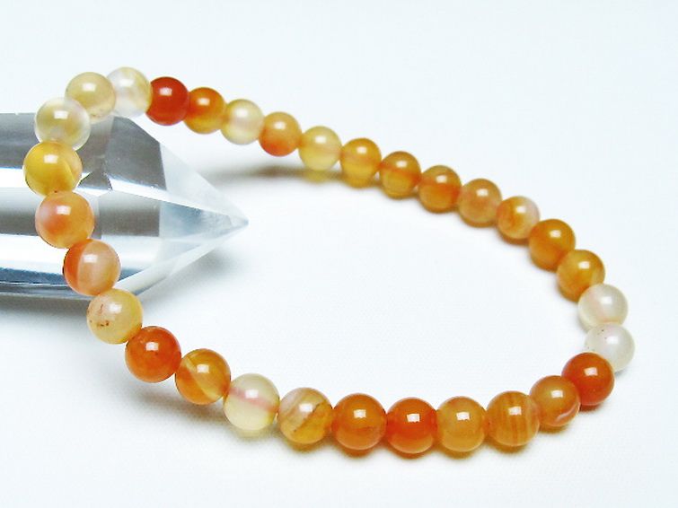 アゲート ブレスレット 6mm [t85-10963] 1枚目