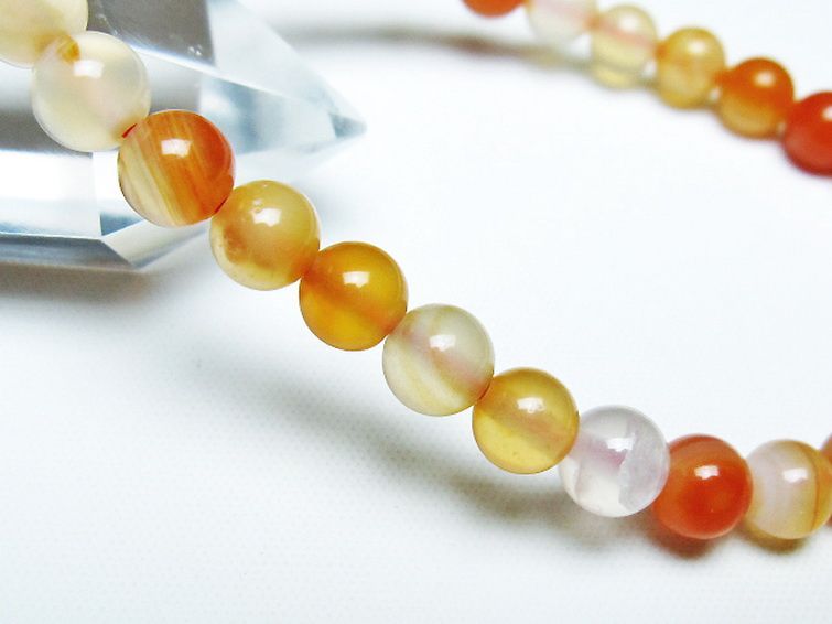 アゲート ブレスレット 6mm [T85-10966] 3枚目