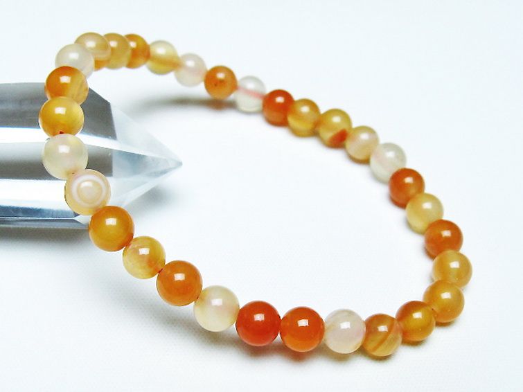 アゲート ブレスレット 6mm [t85-10967] 1枚目