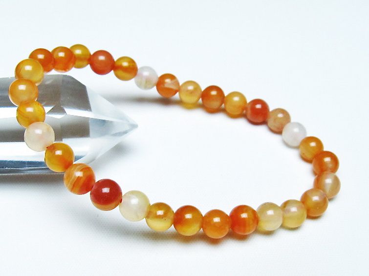 アゲート ブレスレット 6mm [t85-10970] 1枚目