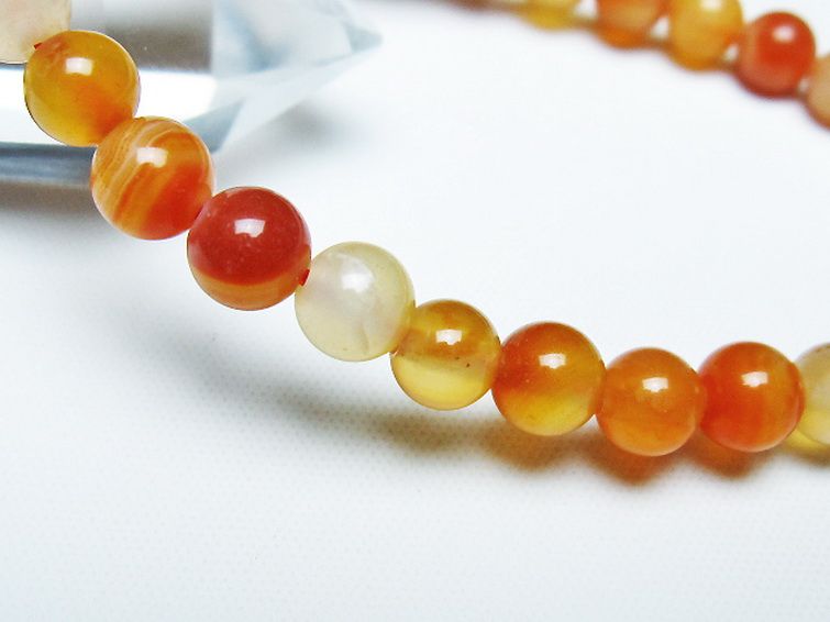 アゲート ブレスレット 6mm [t85-10970] 3枚目