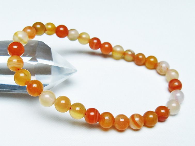 アゲート ブレスレット 6mm [t85-10971] 1枚目