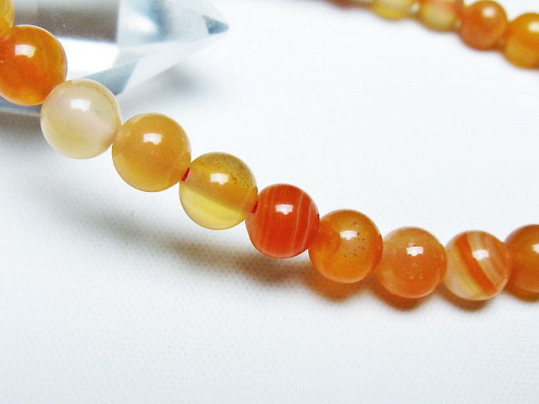 アゲート ブレスレット 6mm [t85-10971] 3枚目