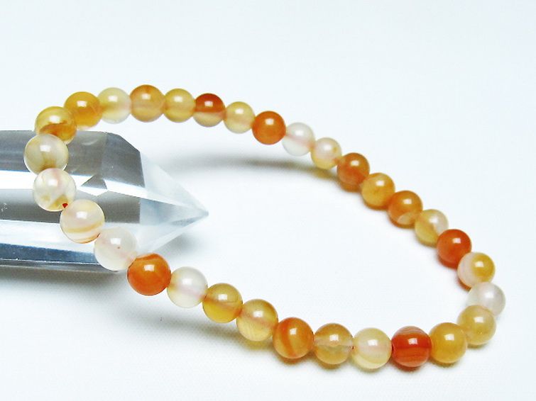 アゲート ブレスレット 6mm [T85-10974] 1枚目