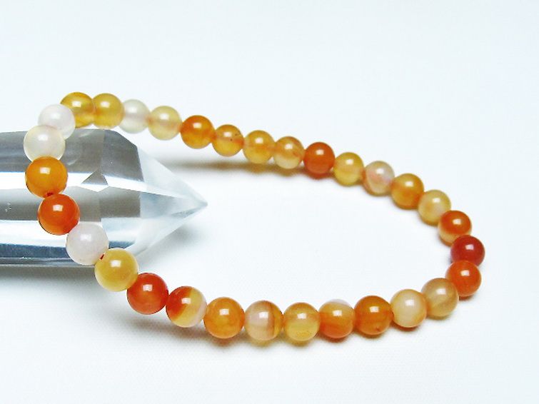 アゲート ブレスレット 6mm [t85-10975] 1枚目