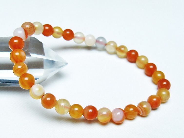 アゲート ブレスレット 6mm [T85-10977] 1枚目