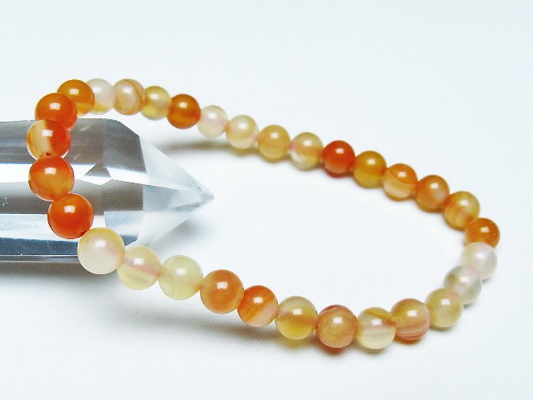 アゲート ブレスレット 6mm [t85-10979] 1枚目