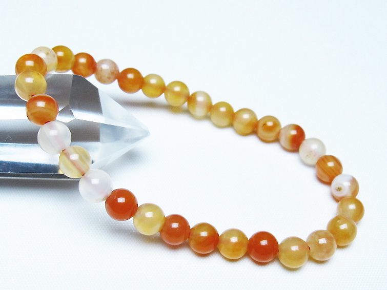 アゲート ブレスレット 6mm [T85-11108] 1枚目