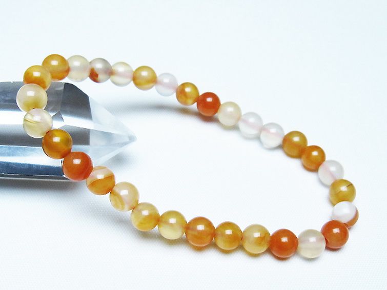 アゲート ブレスレット 6mm [t85-11117] 1枚目